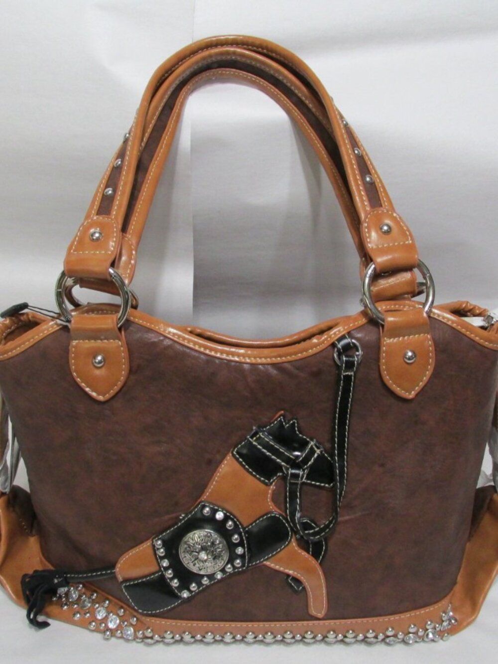 P787-NWT Montana West Bucking Horse Western Bag